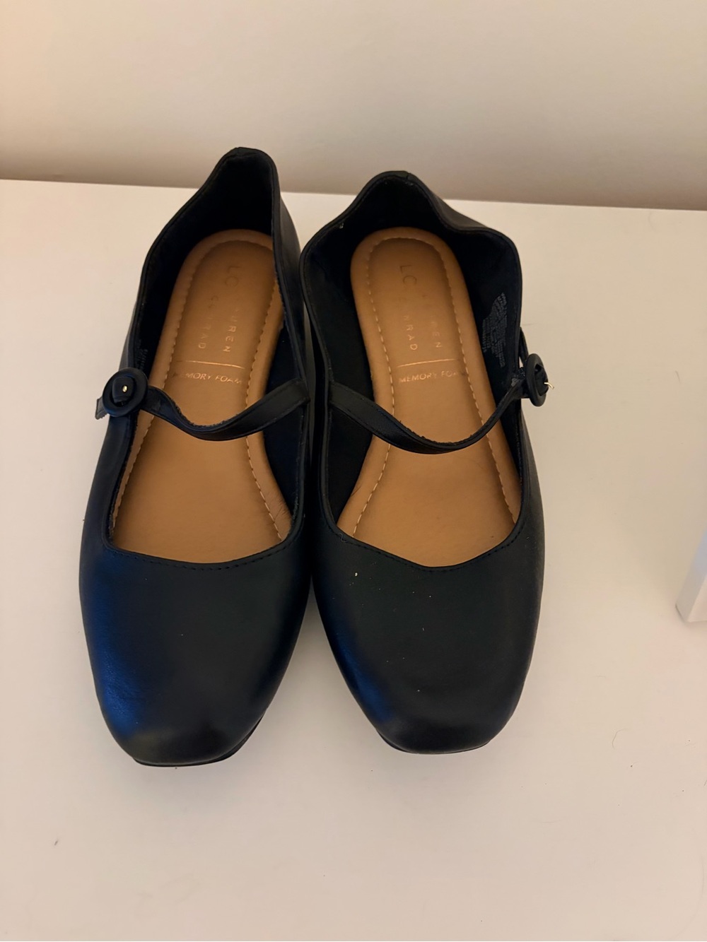 LC Lauren Conrad Black Mary Jane Flats with Button Strap